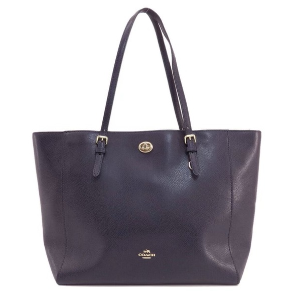 Coach turn lock leather tote . - Picture 1 of 6